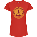 Paddleboarding Girl Womens Petite Cut T-Shirt Red