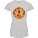 Paddleboarding Girl Womens Petite Cut T-Shirt Sports Grey