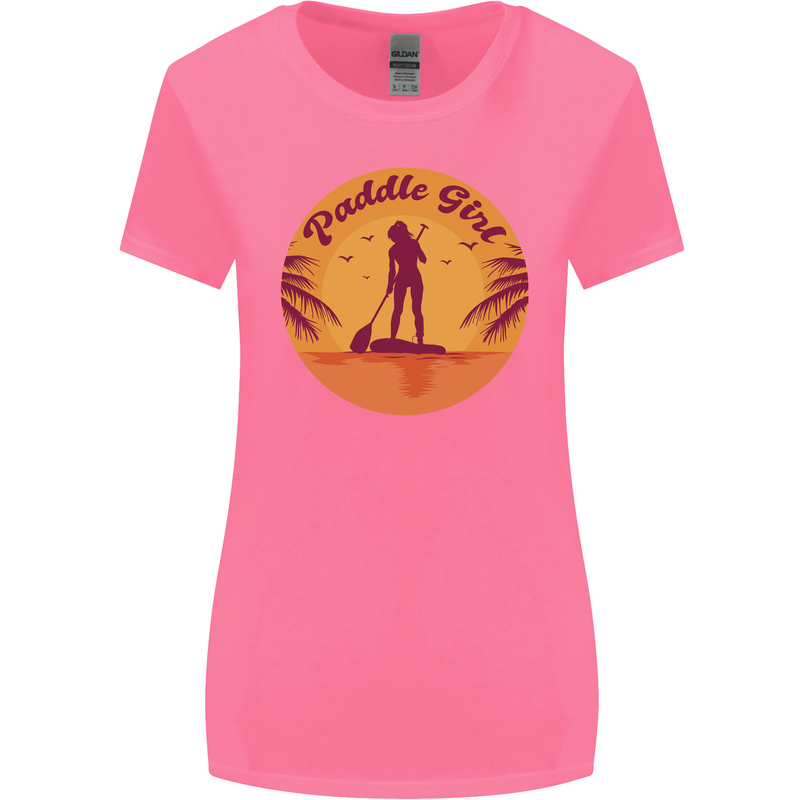 Paddleboarding Girl Womens Wider Cut T-Shirt Azalea