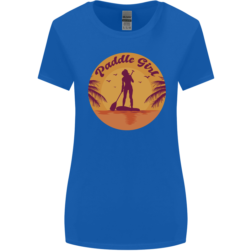 Paddleboarding Girl Womens Wider Cut T-Shirt Royal Blue