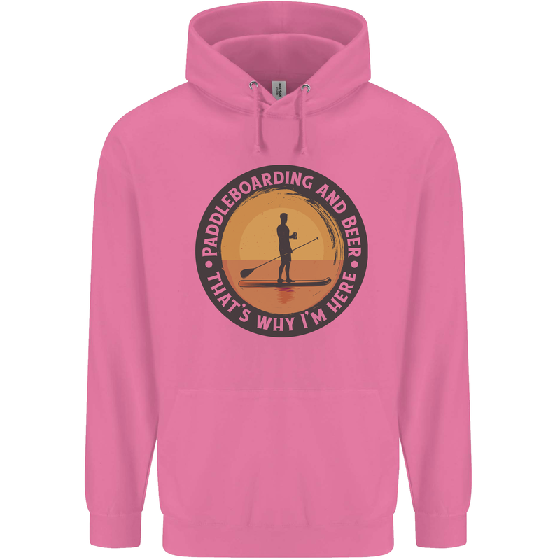 Paddleboarding & Beer Funny Paddleboard Childrens Kids Hoodie Azalea