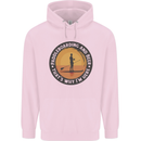 Paddleboarding & Beer Funny Paddleboard Childrens Kids Hoodie Light Pink
