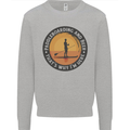 Paddleboarding & Beer Funny Paddleboard Kids Sweatshirt Jumper Sports Grey