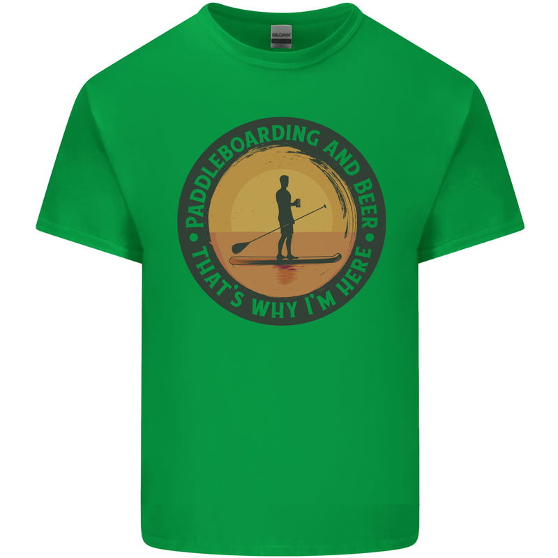 Paddleboarding & Beer Funny Paddleboard Kids T-Shirt Childrens Irish Green