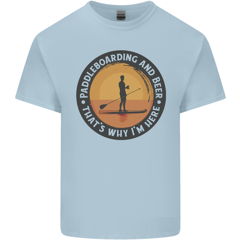 Paddleboarding & Beer Funny Paddleboard Kids T-Shirt Childrens Light Blue