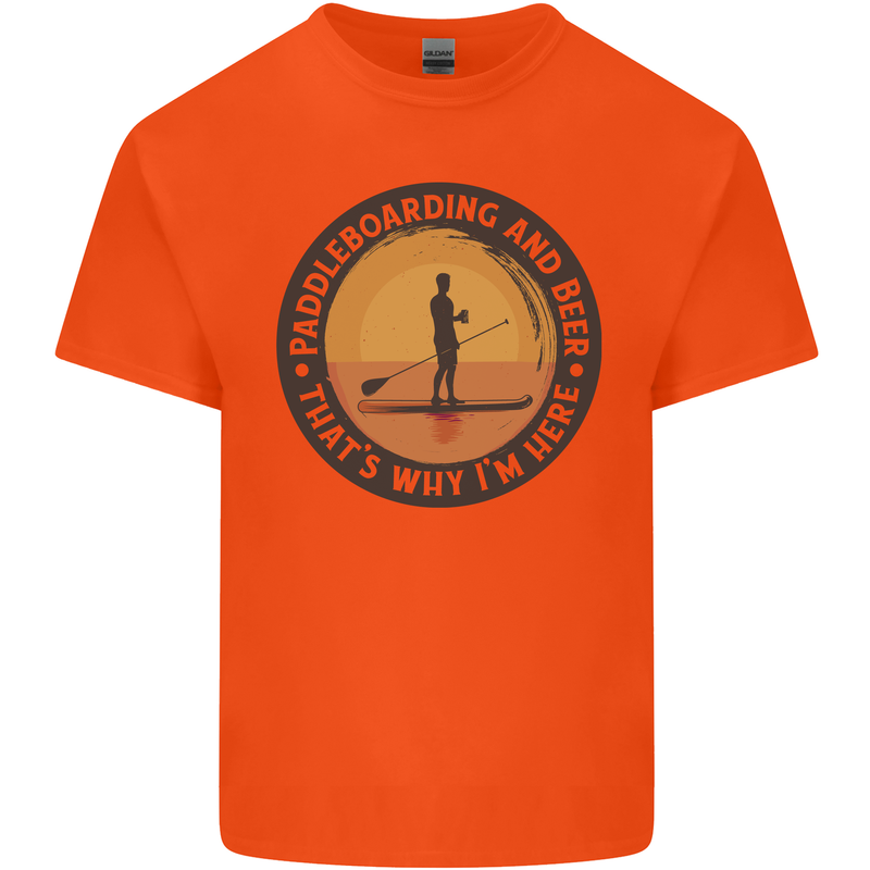 Paddleboarding & Beer Funny Paddleboard Kids T-Shirt Childrens Orange