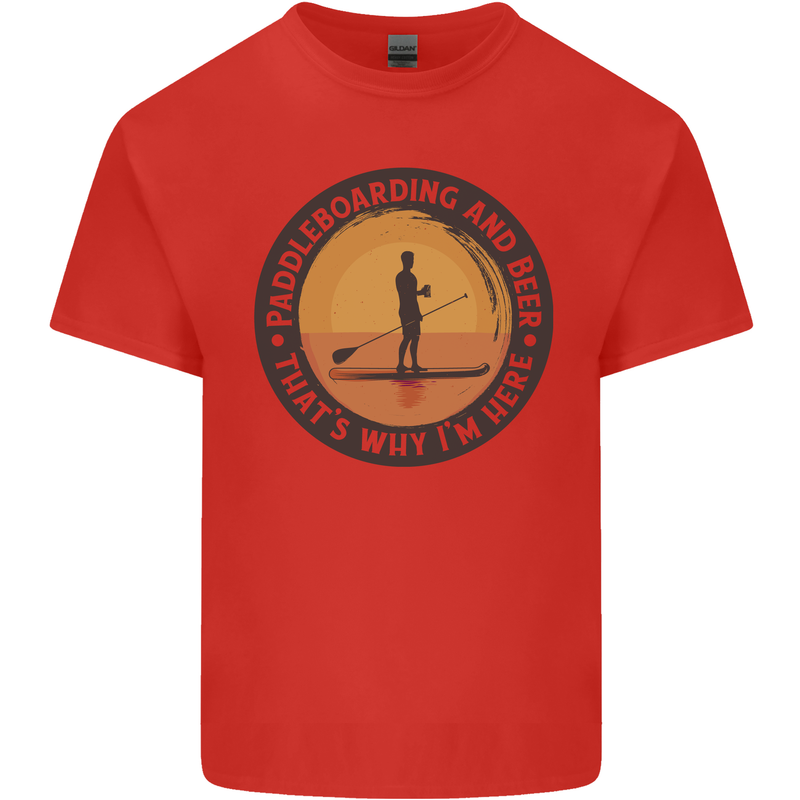 Paddleboarding & Beer Funny Paddleboard Kids T-Shirt Childrens Red