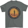 Paddleboarding & Beer Funny Paddleboard Mens T-Shirt 100% Cotton Charcoal
