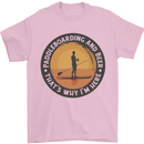 Paddleboarding & Beer Funny Paddleboard Mens T-Shirt 100% Cotton Light Pink