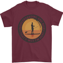Paddleboarding & Beer Funny Paddleboard Mens T-Shirt 100% Cotton Maroon