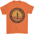Paddleboarding & Beer Funny Paddleboard Mens T-Shirt 100% Cotton Orange