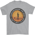 Paddleboarding & Beer Funny Paddleboard Mens T-Shirt 100% Cotton Sports Grey