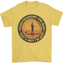 Paddleboarding & Beer Funny Paddleboard Mens T-Shirt 100% Cotton Yellow