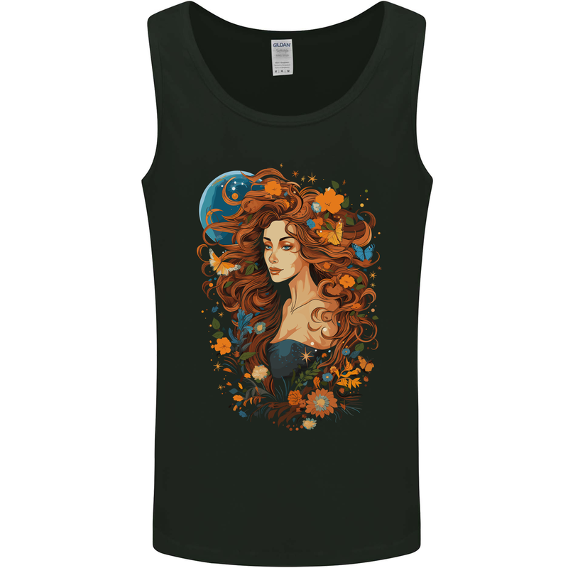Pagan Woman of the Earth Stonehenge Druid Mens Vest Tank Top Black