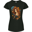 Pagan Woman of the Earth Stonehenge Druid Womens Petite Cut T-Shirt Black