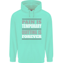 Pain Is Temporary Gym Quote Bodybuilding Childrens Kids Hoodie Peppermint