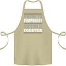 Pain Is Temporary Gym Quote Bodybuilding Cotton Apron 100% Organic Khaki