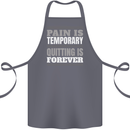 Pain Is Temporary Gym Quote Bodybuilding Cotton Apron 100% Organic Steel