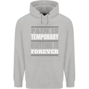 Pain Is Temporary Gym Quote Bodybuilding Mens 80% Cotton Hoodie Sports Grey