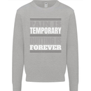 Pain Is Temporary Gym Quote Bodybuilding Mens Sweatshirt Jumper Sports Grey