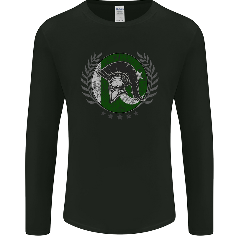 Pakistan Bodybuilding Gym Training Pakistani Mens Long Sleeve T-Shirt Black