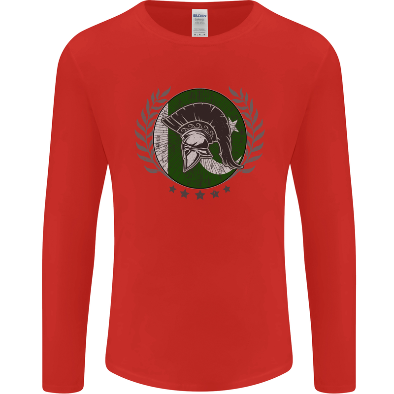 Pakistan Bodybuilding Gym Training Pakistani Mens Long Sleeve T-Shirt Red