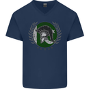 Pakistan Bodybuilding Gym Training Pakistani Mens V-Neck Cotton T-Shirt Navy Blue