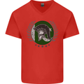 Pakistan Bodybuilding Gym Training Pakistani Mens V-Neck Cotton T-Shirt Red