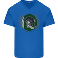 Pakistan Bodybuilding Gym Training Pakistani Mens V-Neck Cotton T-Shirt Royal Blue
