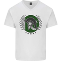 Pakistan Bodybuilding Gym Training Pakistani Mens V-Neck Cotton T-Shirt White