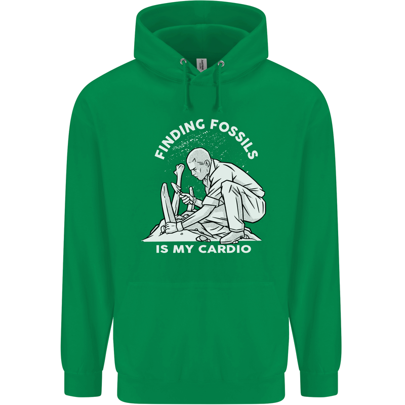 Palaeontology Finding Fossils is My Cardio Childrens Kids Hoodie Irish Green
