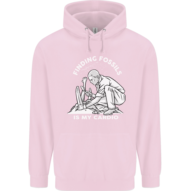 Palaeontology Finding Fossils is My Cardio Childrens Kids Hoodie Light Pink
