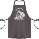 Palaeontology Finding Fossils is My Cardio Cotton Apron 100% Organic Dark Grey