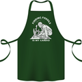 Palaeontology Finding Fossils is My Cardio Cotton Apron 100% Organic Forest Green