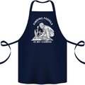 Palaeontology Finding Fossils is My Cardio Cotton Apron 100% Organic Navy Blue