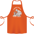 Palaeontology Finding Fossils is My Cardio Cotton Apron 100% Organic Orange