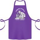 Palaeontology Finding Fossils is My Cardio Cotton Apron 100% Organic Purple