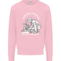Palaeontology Finding Fossils is My Cardio Kids Sweatshirt Jumper Light Pink