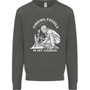 Palaeontology Finding Fossils is My Cardio Kids Sweatshirt Jumper Storm Grey