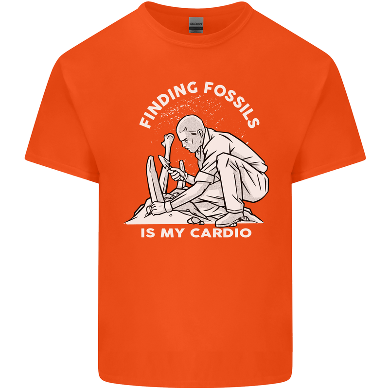 Palaeontology Finding Fossils is My Cardio Kids T-Shirt Childrens Orange
