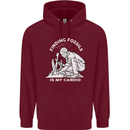 Palaeontology Finding Fossils is My Cardio Mens 80% Cotton Hoodie Maroon