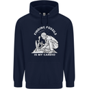 Palaeontology Finding Fossils is My Cardio Mens 80% Cotton Hoodie Navy Blue