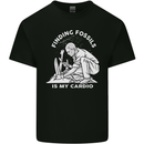 Palaeontology Finding Fossils is My Cardio Mens Cotton T-Shirt Tee Top Black