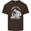 Palaeontology Finding Fossils is My Cardio Mens Cotton T-Shirt Tee Top Dark Chocolate