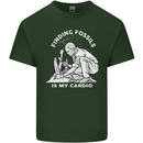 Palaeontology Finding Fossils is My Cardio Mens Cotton T-Shirt Tee Top Forest Green