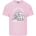 Palaeontology Finding Fossils is My Cardio Mens Cotton T-Shirt Tee Top Light Pink