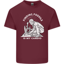 Palaeontology Finding Fossils is My Cardio Mens Cotton T-Shirt Tee Top Maroon