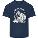 Palaeontology Finding Fossils is My Cardio Mens Cotton T-Shirt Tee Top Navy Blue