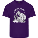 Palaeontology Finding Fossils is My Cardio Mens Cotton T-Shirt Tee Top Purple