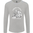 Palaeontology Finding Fossils is My Cardio Mens Long Sleeve T-Shirt Sports Grey